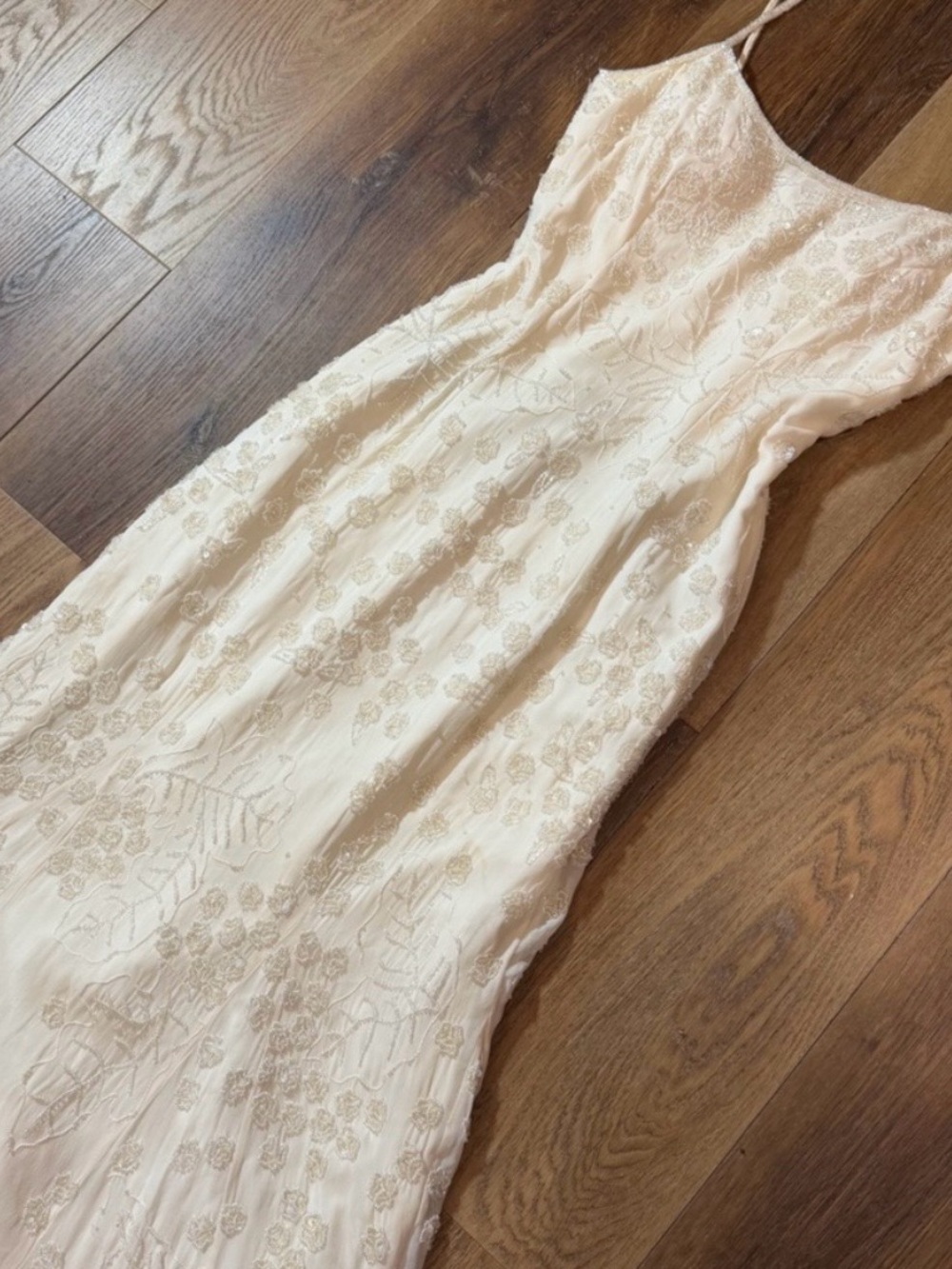 Vintage Y2K 100% Silk Beaded Dress Vintage Beaded Dress Vintage Wedding Dress
